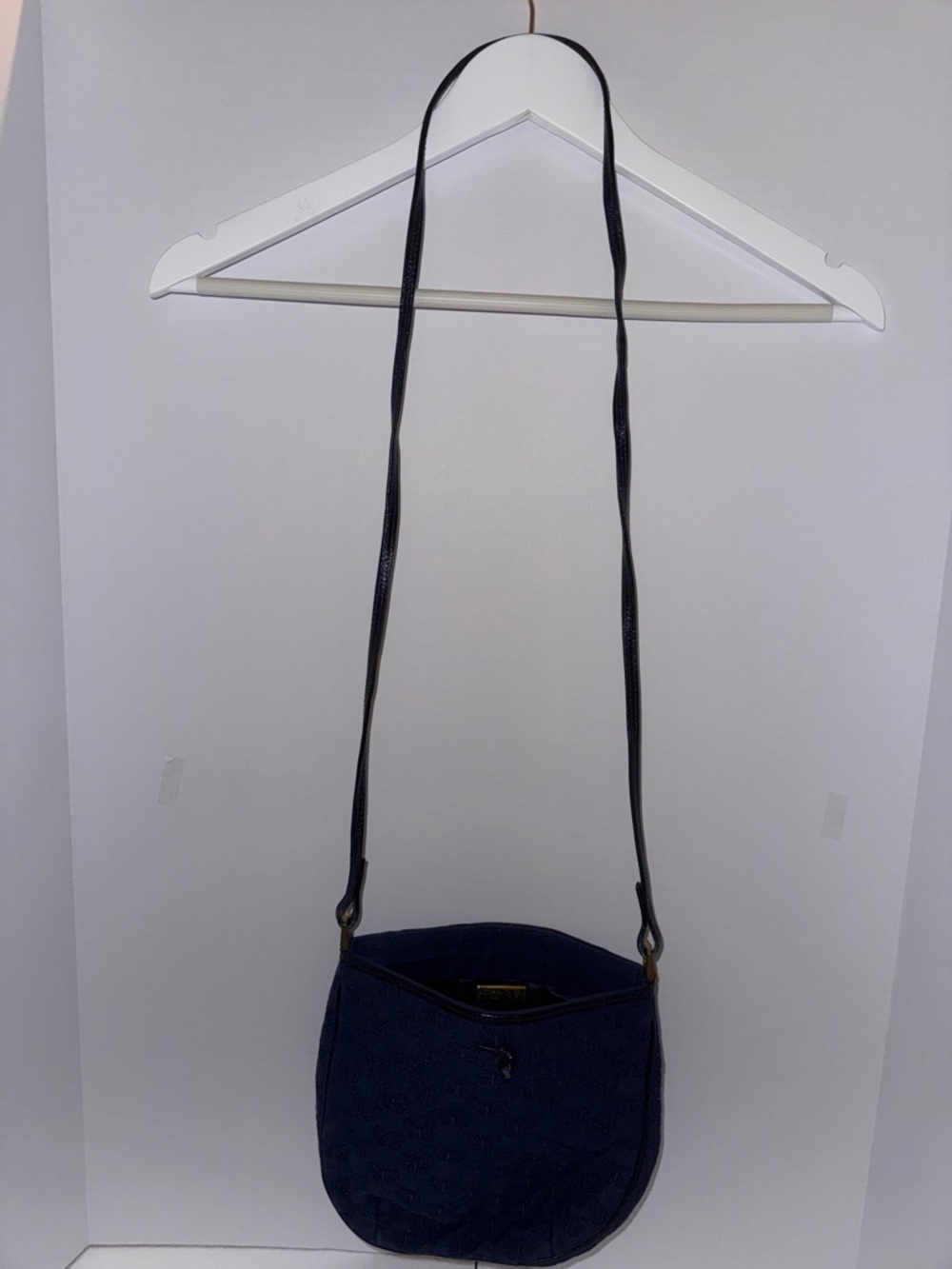 Bottega Veneta Vintage Navy Quilted Crossbody Shoulder Bag - Women's